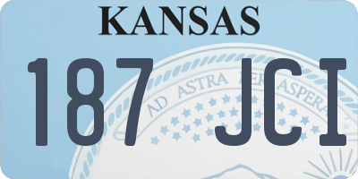 KS license plate 187JCI