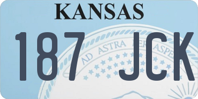 KS license plate 187JCK