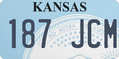 KS license plate 187JCM