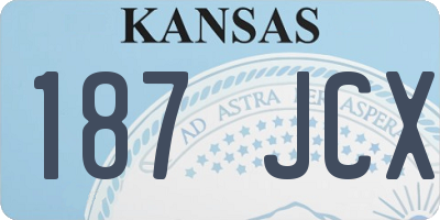 KS license plate 187JCX