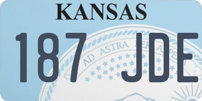 KS license plate 187JDE