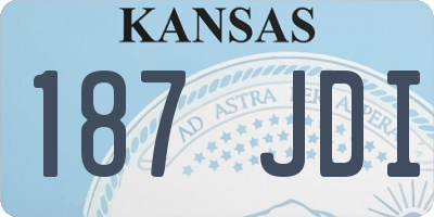 KS license plate 187JDI