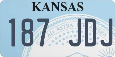 KS license plate 187JDJ