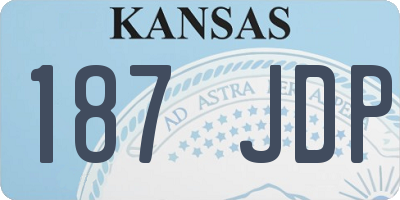 KS license plate 187JDP