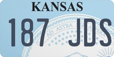 KS license plate 187JDS