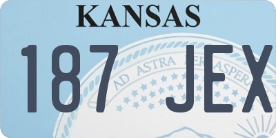 KS license plate 187JEX