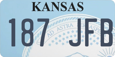 KS license plate 187JFB