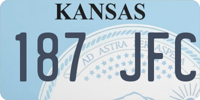 KS license plate 187JFC