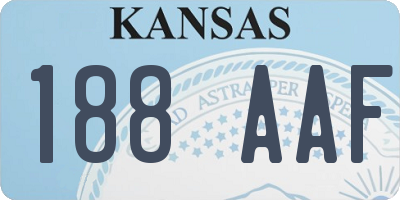 KS license plate 188AAF