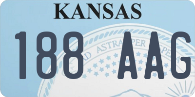 KS license plate 188AAG