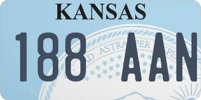 KS license plate 188AAN