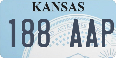 KS license plate 188AAP