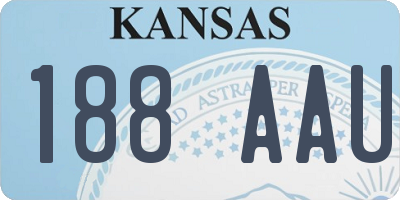 KS license plate 188AAU