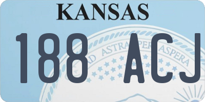 KS license plate 188ACJ