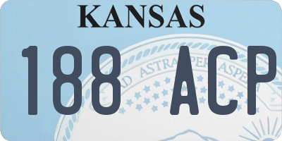 KS license plate 188ACP