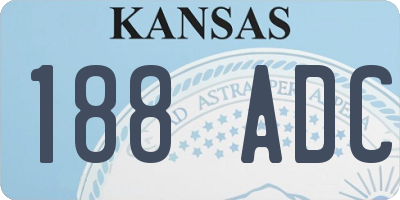 KS license plate 188ADC