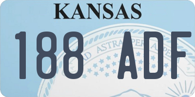 KS license plate 188ADF