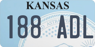 KS license plate 188ADL