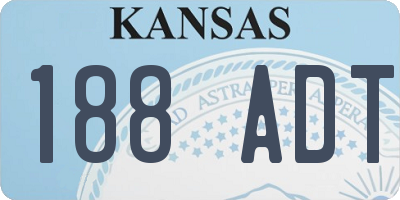 KS license plate 188ADT