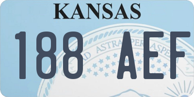 KS license plate 188AEF