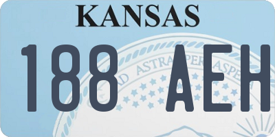 KS license plate 188AEH