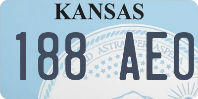 KS license plate 188AEO