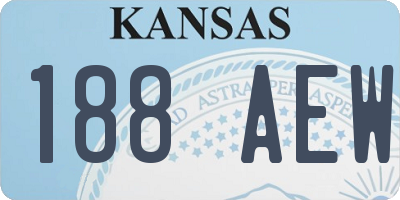 KS license plate 188AEW