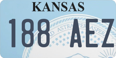 KS license plate 188AEZ