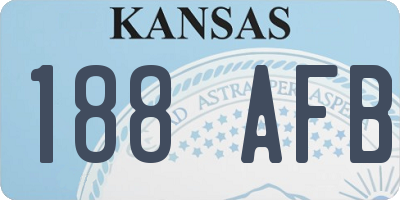 KS license plate 188AFB