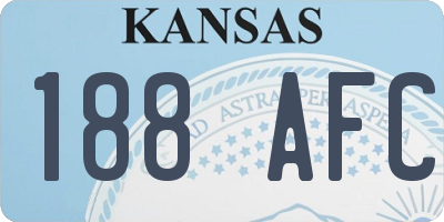 KS license plate 188AFC
