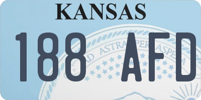 KS license plate 188AFD