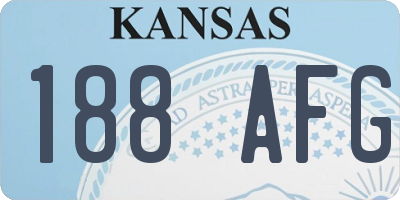 KS license plate 188AFG