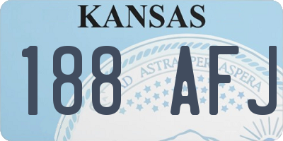 KS license plate 188AFJ