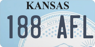 KS license plate 188AFL