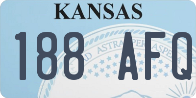 KS license plate 188AFQ