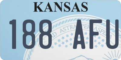 KS license plate 188AFU