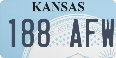 KS license plate 188AFW