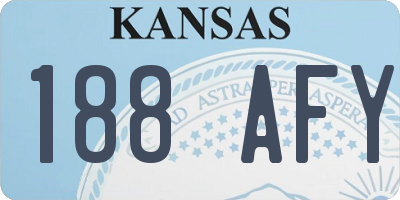KS license plate 188AFY