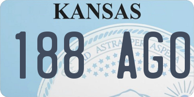 KS license plate 188AGO