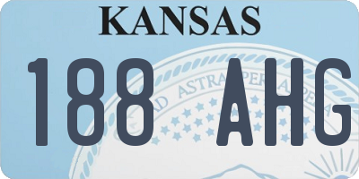 KS license plate 188AHG