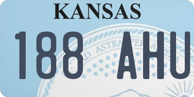 KS license plate 188AHU