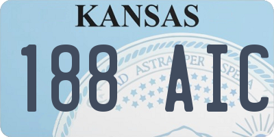 KS license plate 188AIC