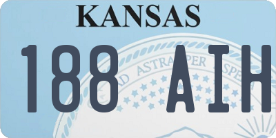 KS license plate 188AIH