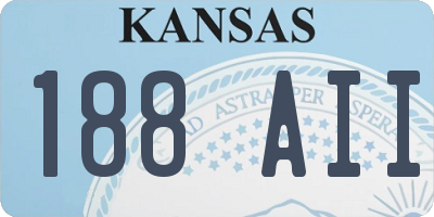 KS license plate 188AII