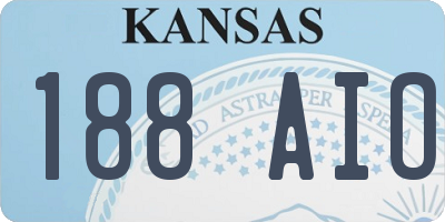 KS license plate 188AIO