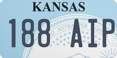 KS license plate 188AIP