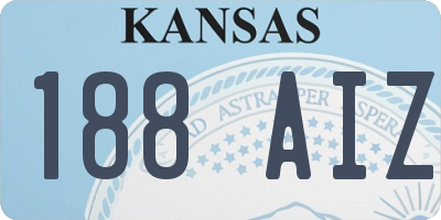 KS license plate 188AIZ
