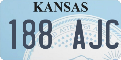 KS license plate 188AJC