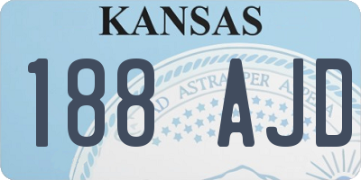 KS license plate 188AJD