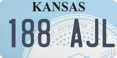 KS license plate 188AJL